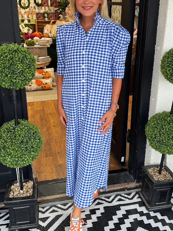 NEW🔥 Women's Classic Plaid Dress