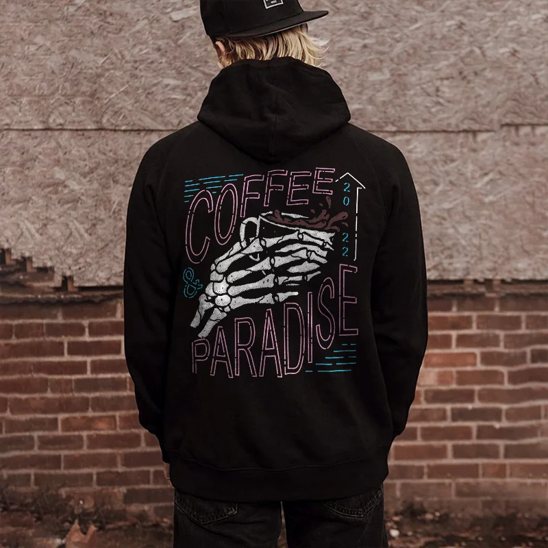 Coffee And Paradise Print Classic Men’s Hoodie -  UPRANDY