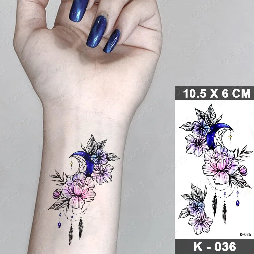 Waterproof Temporary Tattoo Sticker Small Geometric Sky Forest Universe Flash Tatoo Arm Wrist Fake Tatto For Body Art Women Men