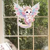 Diamond Painting Single-Side White Wings Dragon Diamond Art Hanging Pendant for Office Decor