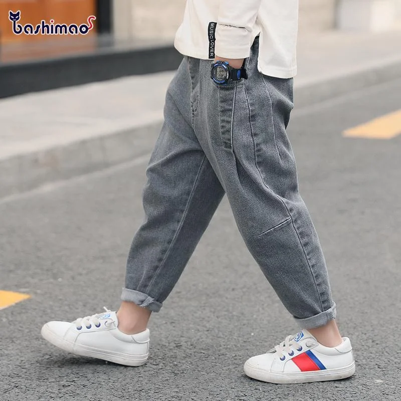 hot sale boys jeans 3-13 years old Cotton washed kids jeans Korean pants for baby boys jeans kids Leisure loose toddler jeans