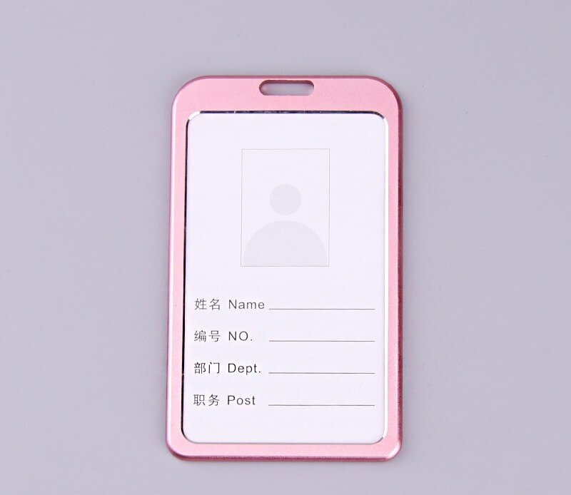 Men Women ID Bank Credit Card Holder Wallet Cute Students Bus Card Case Metal Identity Badge Lanyard Protector Cards Cover