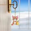 5Pcs DIY Diamond Painting Cat Keychain