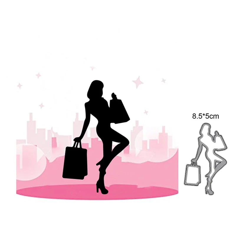 Heart Rains Umbrella Girl Metal Cutting Dies Cut Die Mold Decoration Scrapbook Paper Craft Knife Mould Blade Punch Stencils Dies