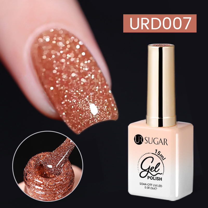 Needmkt UR SUGAR 15ml Champagne Water Light Cat Magnetic Gel Nail Polish Vernis Semi Permanent Soak Off Crystal Gel Polish For Nails