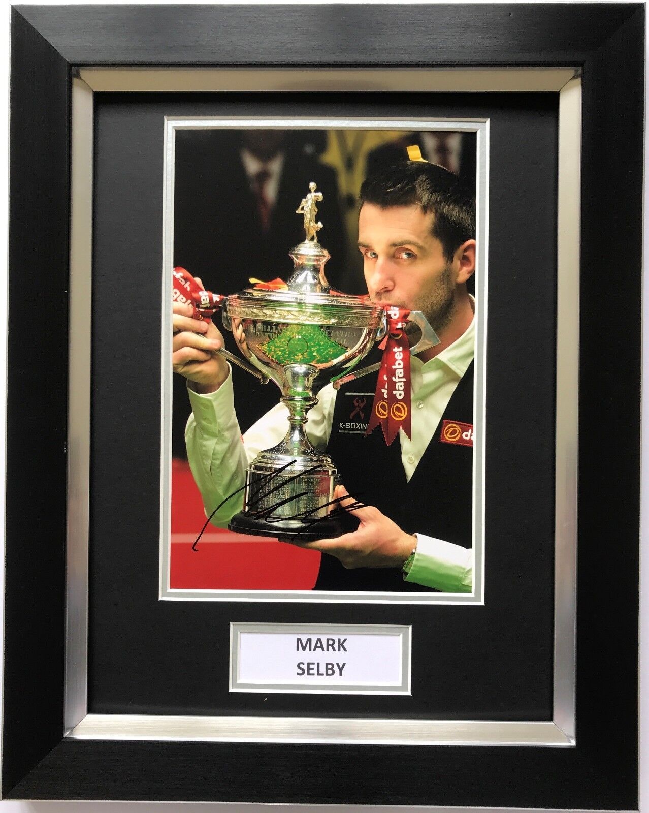 MARK SELBY HAND SIGNED SNOOKER FRAMED Photo Poster painting 4.