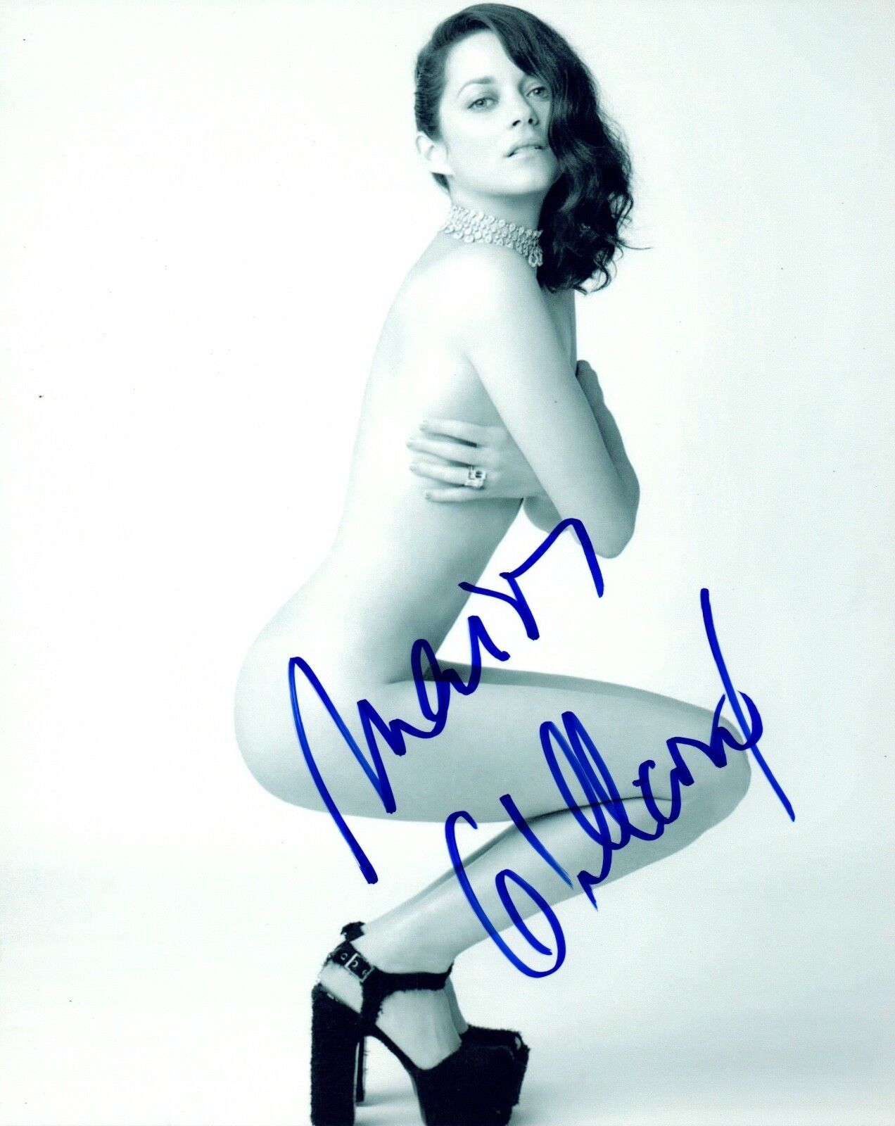 Marion Cotillard Signed Autographed 8x10 Photo Poster painting Hot Sexy Actress Nude Pose COA AB