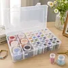 6Psc Pumpkin +36Pcs Round Bottles Diamond Painting Containers Multi Purpose Portable Plastic Case Box with Stickers & Compartments Arts Crafts Storage Bottle for Hardware Rhinestone (36pcs)