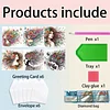 6PCS Diamond Painting Girl Greeting Cards Postcards with Envelopes