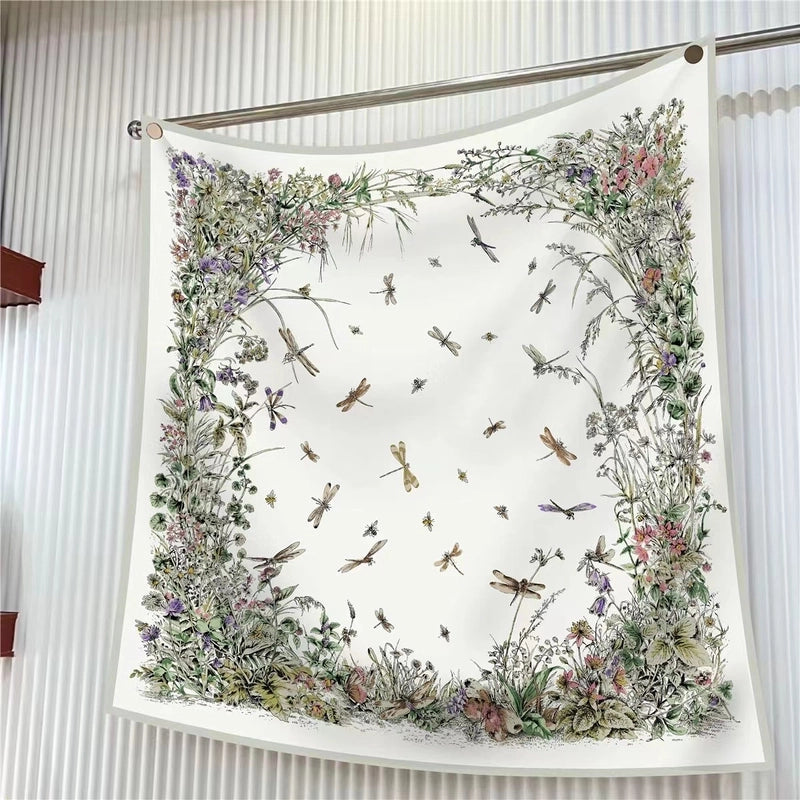 90cm * 90cm Hangzhou High Quality Twill Forged Large Square Scarf Fashion Printed Scarf Sunscreen Shawl Scarf