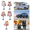 5Pcs Diamond Painting 2D Flat Love Cat Shake Car Ornaments for Center Console