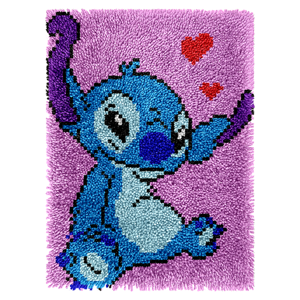 52x38cm Cartoon Characters DIY Latch Hook Floor Mat Embroidery Latch Hook Carpet
