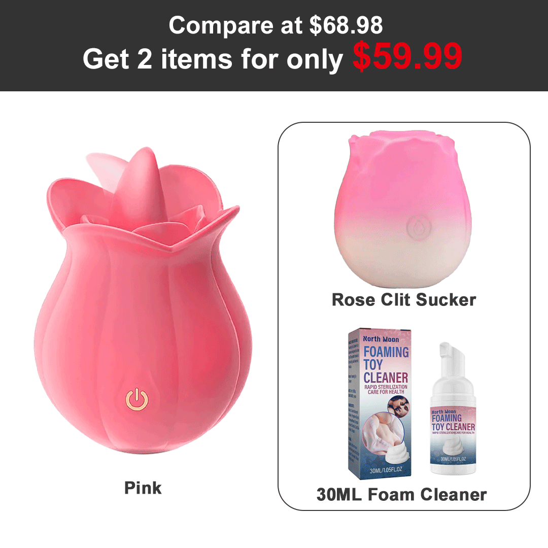 10 Speeds Rose Vibrator With Tongue