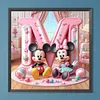 Disney Mickey & Minnie Alphabet-Full Round Diamond Painting 40*40CM