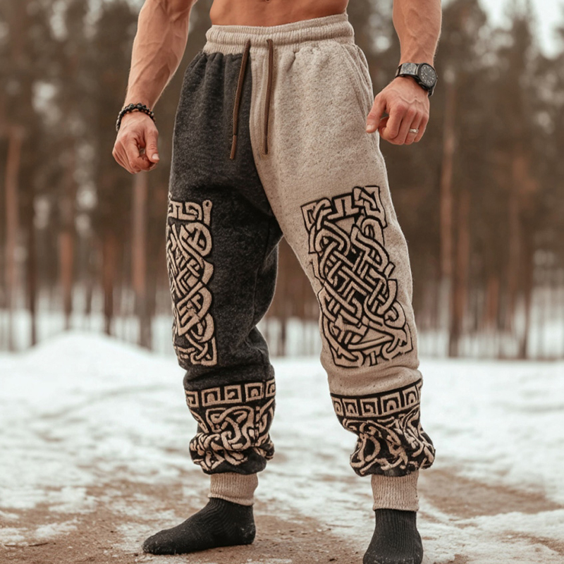 Men's Retro Viking Style Celtic Knot Casual Pants elevenforest