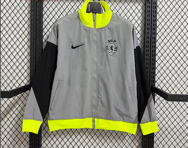 Lisbon light gray waterproof training windbreaker