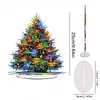 Neon Christmas Tree Diamond Dot Painting Ornament DIY Double Sided Acrylic