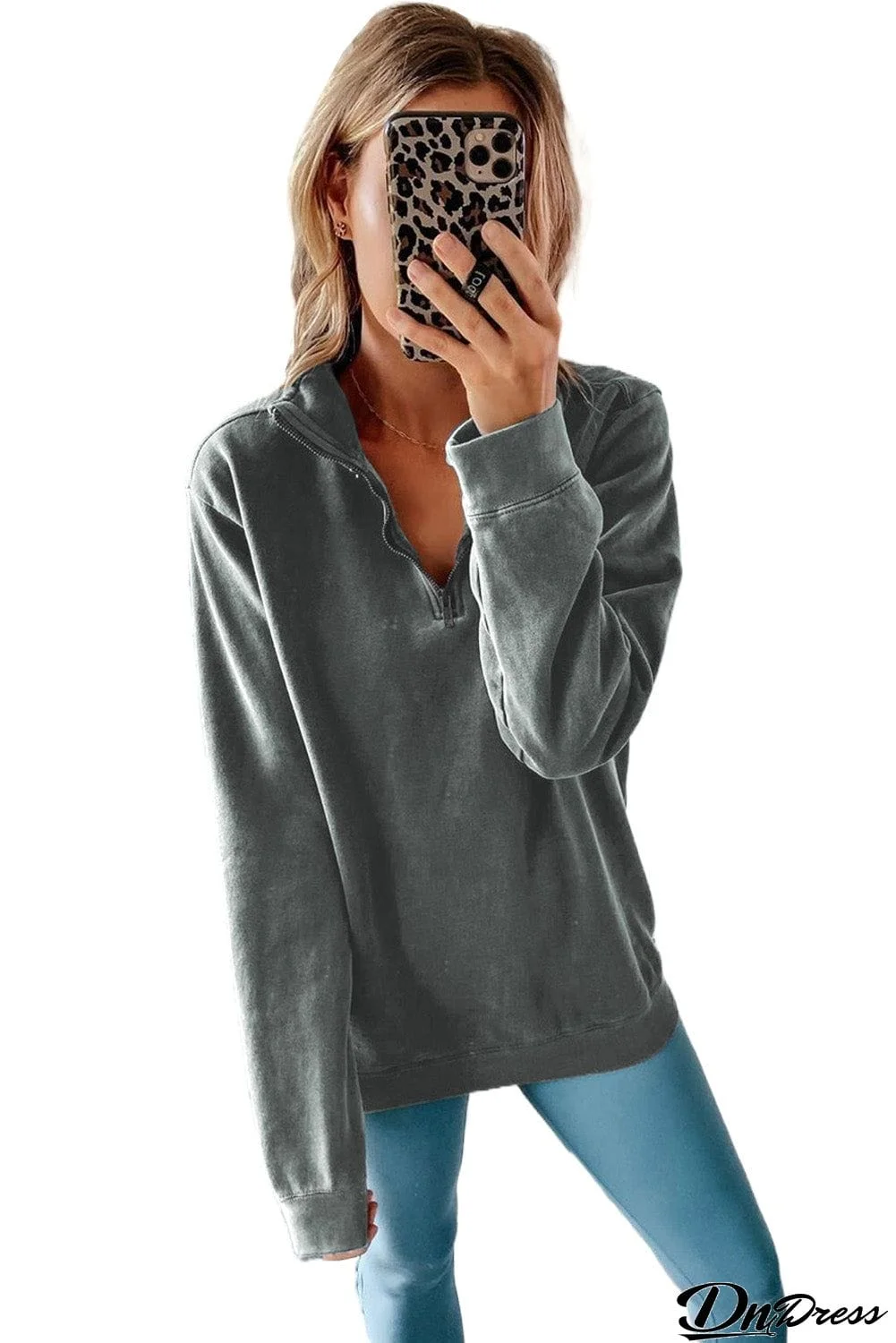 Zip Collar Sweatshirt
