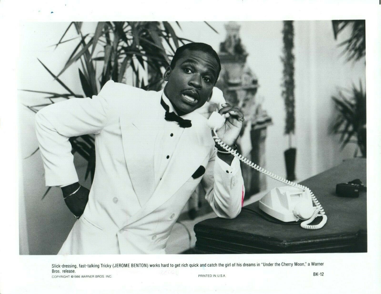 JEROME BENSON Actor 8x10 Promo Press Photo Poster painting UNDER THE CHERRY MOON Movie 1986