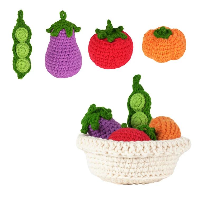 YarnSet - Crochet Kit For Beginners - Fruit and Vegetable Keychain Pendant