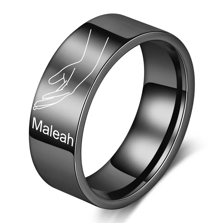 Customized Couple Ring Engrave Love Message Matching Rings Gift for Couple Friends BBF