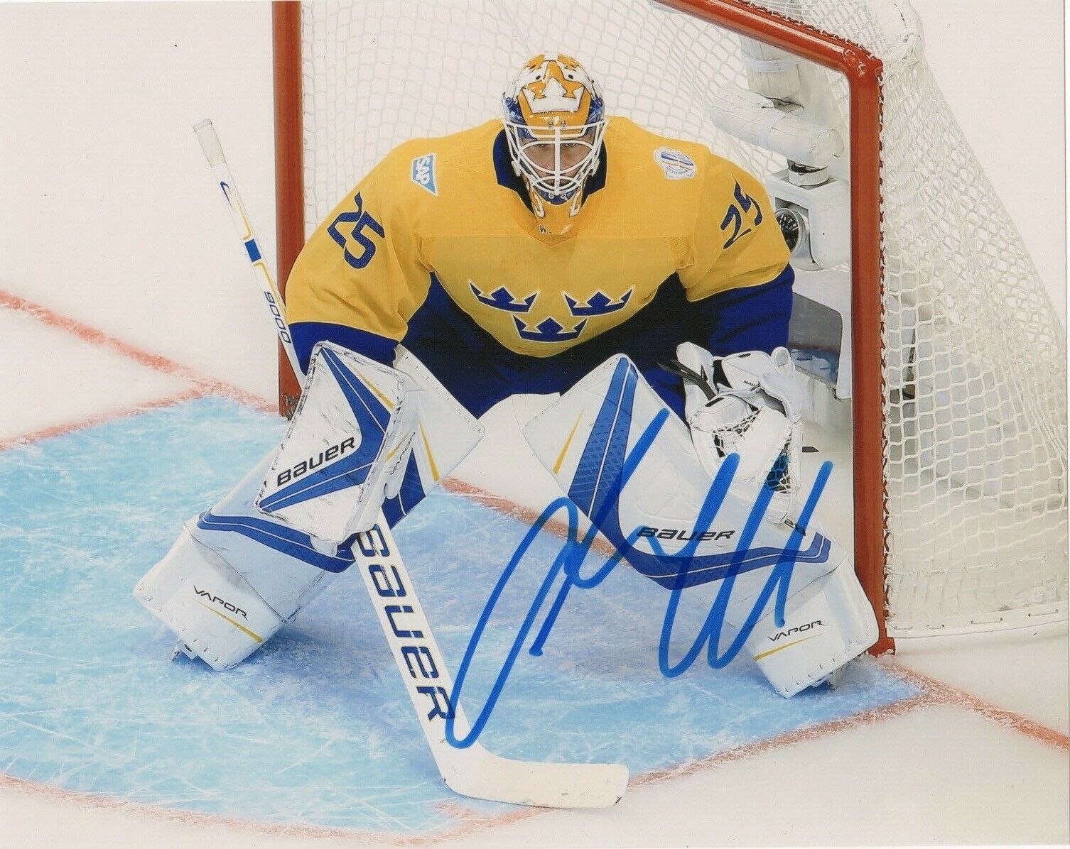 Sweden Jacob Markstrom Signed Autographed 8x10 Photo Poster painting COA #4