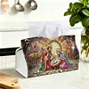 (25cm)Christmas Nativity Scene DIY Diamond Painting PU Tissue Holder Box