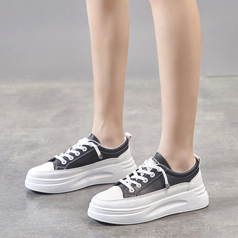 2021 Women Fashion Sneakers Women Summer White Shoes Women Shoes Young Ladies Casual Shoes Female Sneakers Brand Thick Sole 3cm
