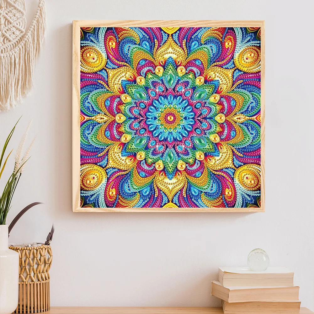 Diamond Painting - Partial Special Shaped Drill - Mandala(Canvas|30*30cm)