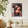>SALE<5D DIY Full Round Drill Diamond Painting Curly Haired Big Eyed Girl Decor30x40cm