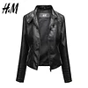 (H&M) Novo blus&atilde;o de cabedal para mulher (material de pele de cordeiro)