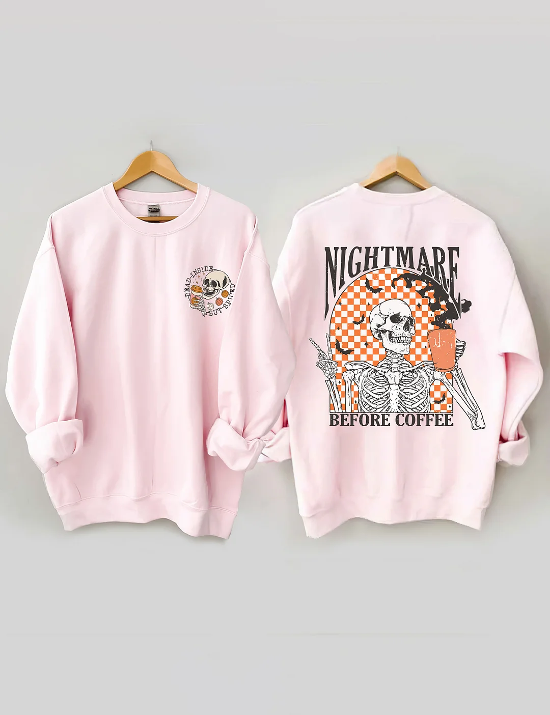 Nightmare Before Coffee Halloween Skeleton Sweatshirt