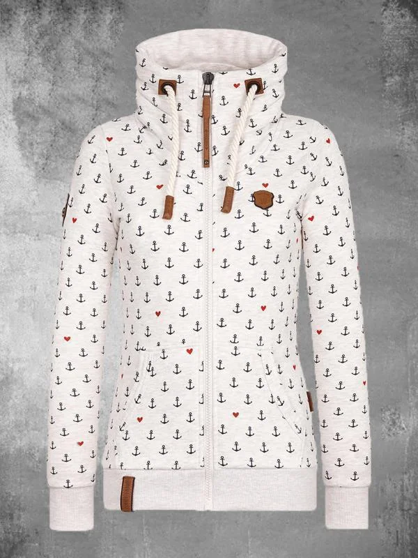 Women Hoodie High-Collar Hoodie