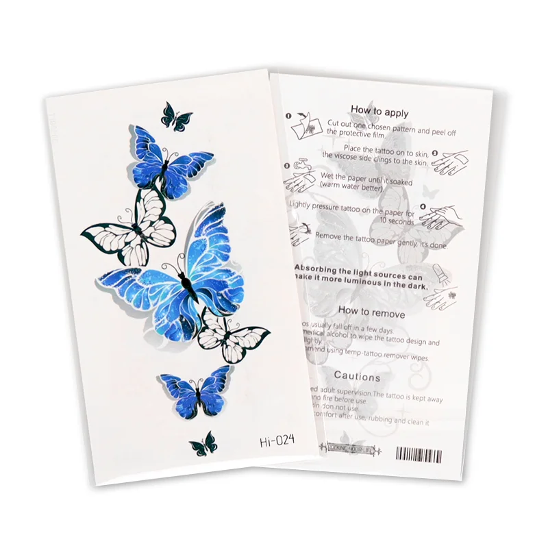 Sdrawing Luminous Tattoo Butterfly Starry Star Universe for Kids Fake Tattoo Glowing In Dark Waterproof Temporary Tattoo Stickers