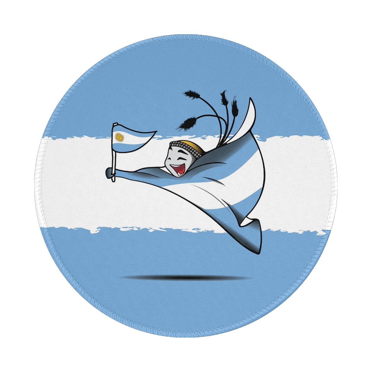 Argentina World Cup 2022 Mascot Gaming Round Mousepad for Computer Laptop