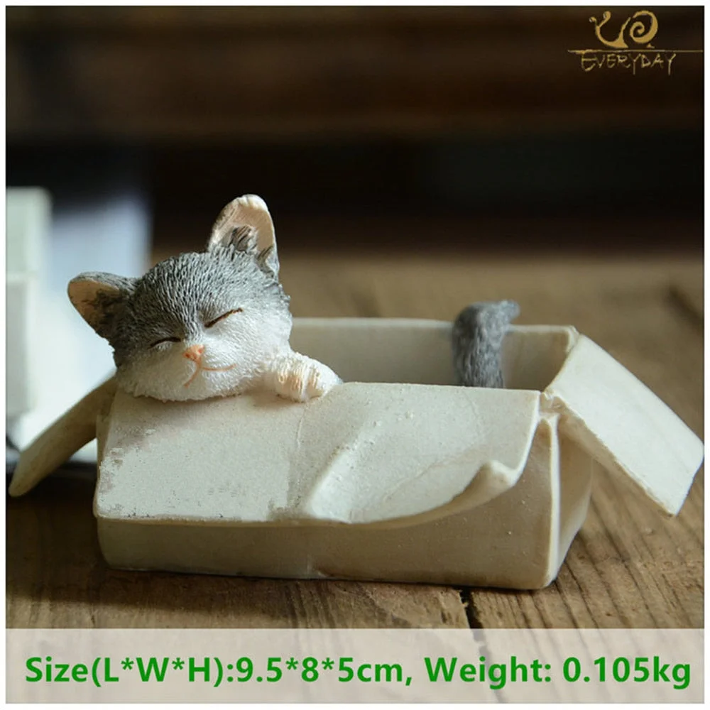 Everyday Collection Easter Kawaii Cat Home Decoration Accessories Animal Figurines Maneki Neko Sculpture Miniature Fairy Garden