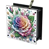 (US Local)Rose DIY Money Storage Box Diamond Painting Art Piggy Bank for Beginners