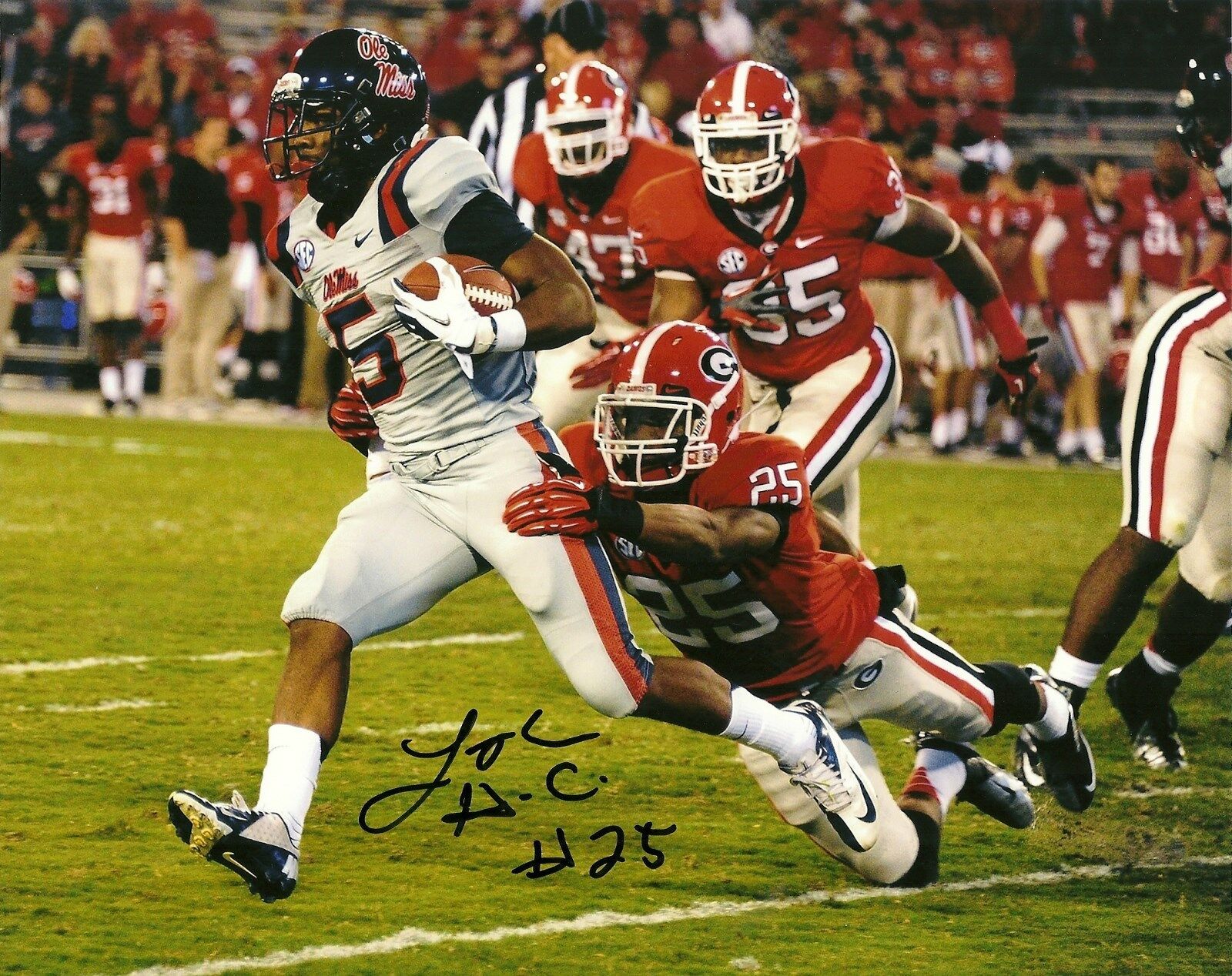 JOSH HARVEY-CLEMONS HAND SIGNED GEORGIA BULLDOGS 8X10 Photo Poster painting W/ COA