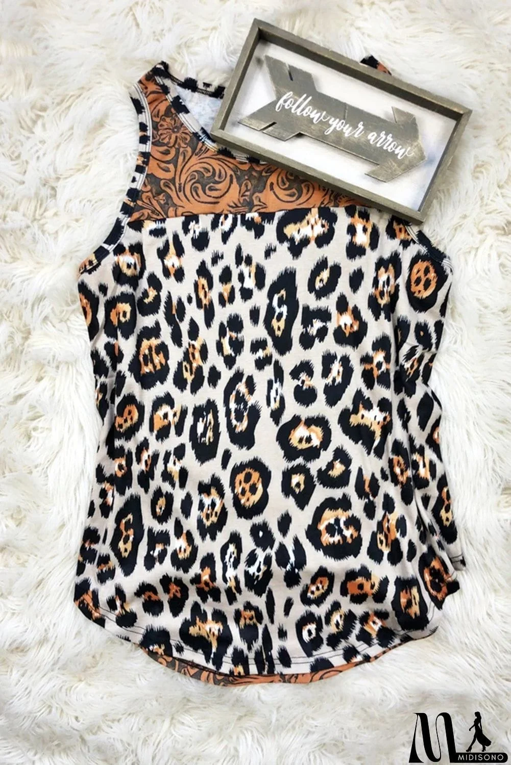 MidiSono - and Vintage Floral Mixed Print Tank