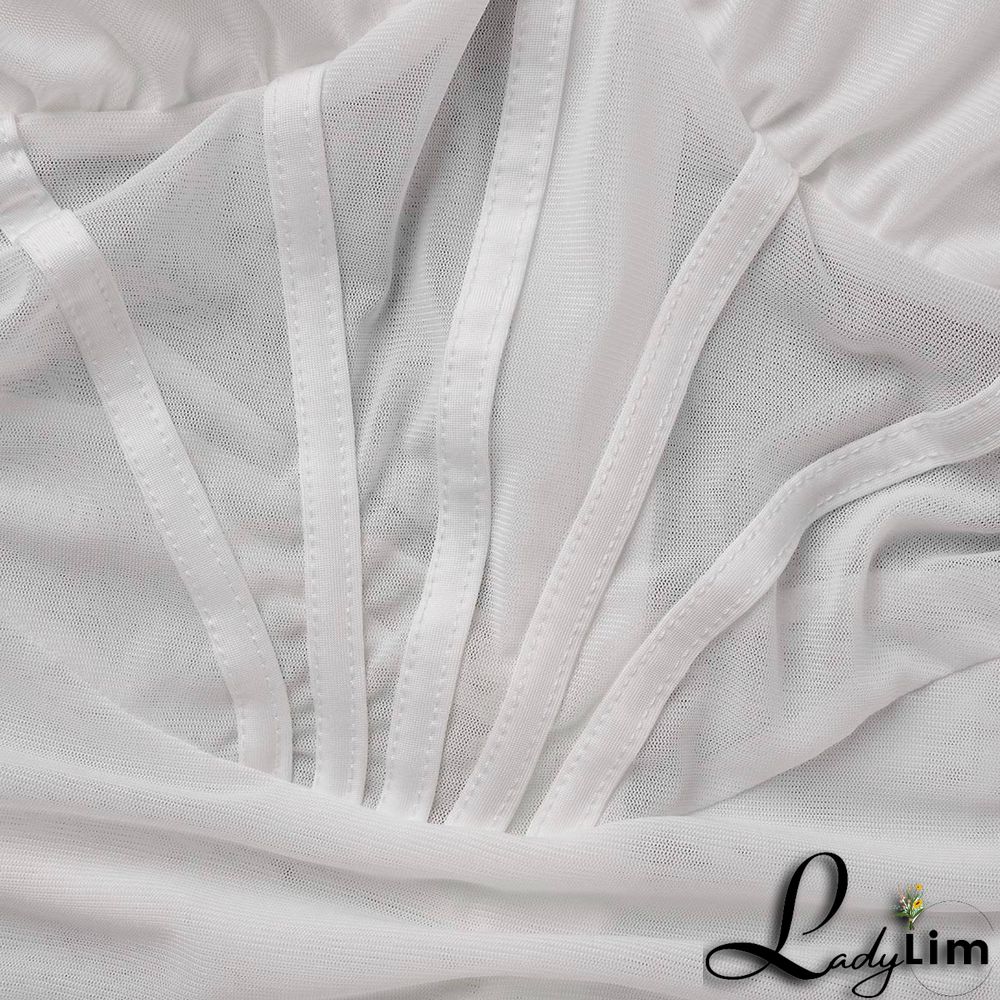 Apricot Sexy Solid Mesh One Shoulder Pencil Skirt Dresses