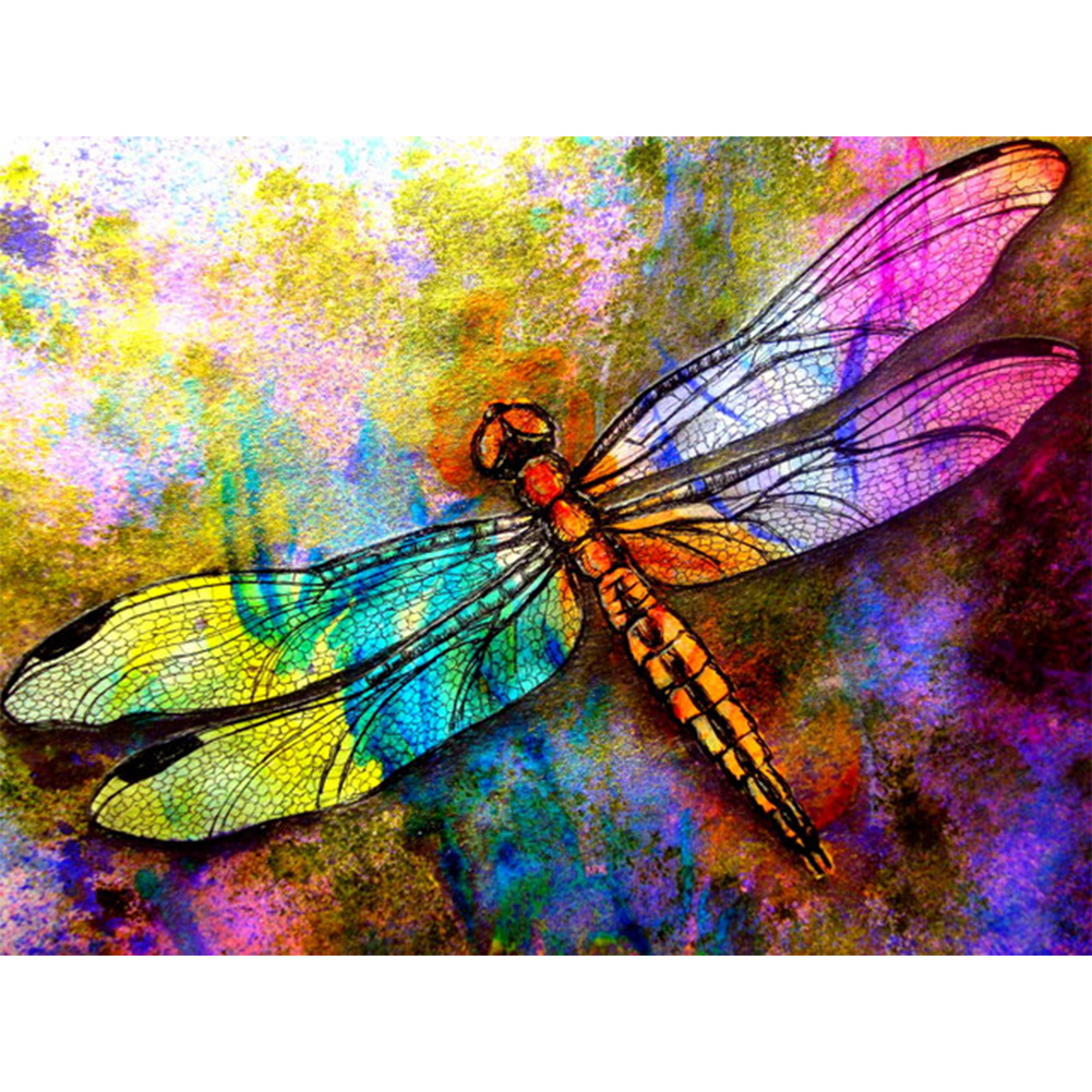 

40*30CM - Round Drill Diamond Painting - Dragonfly, 501 Original