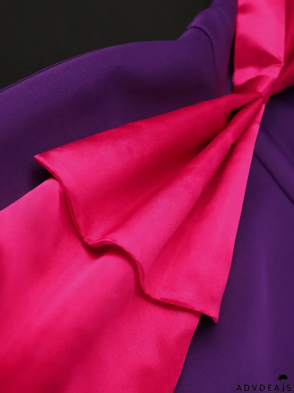 spring color contrast Bodycon Career wind big bow decoration dress Bow Dress