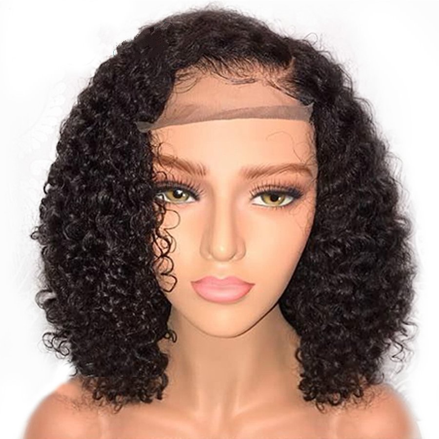 New Chemical Fiber Front Lace Wig European and American Wig Ladies Short Curly Hair Chemical Fiber Head Set -vasmok