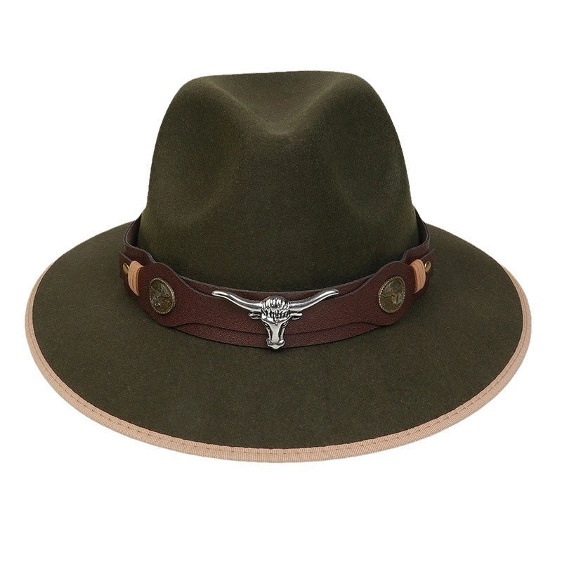 Tibetan Hat Autumn And Winter New Women’s Tibetan Cowboy Hat Men’s And Women’s Outdoor Cow Head Accessories Hat