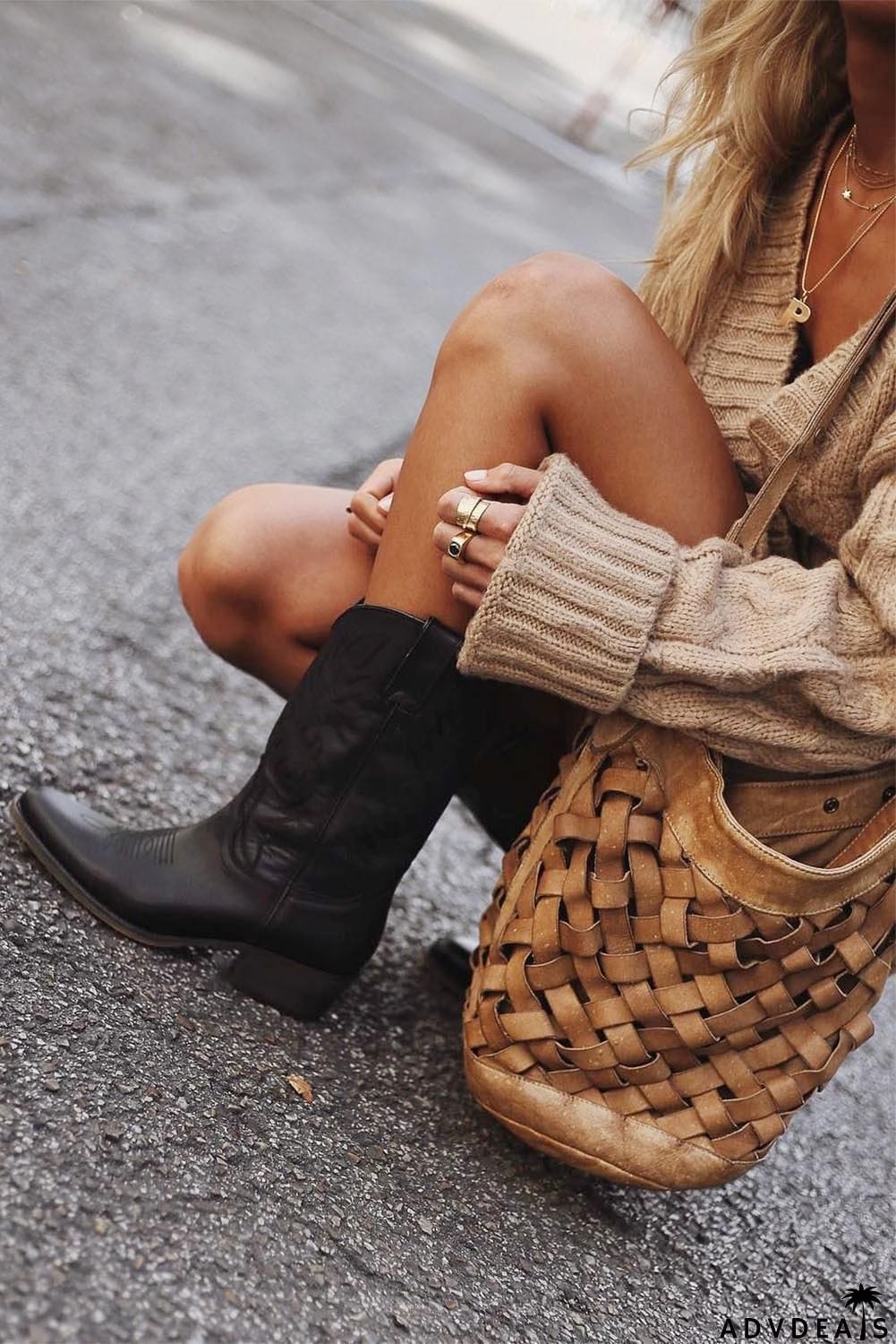 Khaki Open Front Button Knit Cardigan Coat