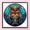 Owl Glass Painting - 11CT Stamped Cross Stitch 40*40cm/15.75*15.75in(glass painting cross stitch) tapestrymarket