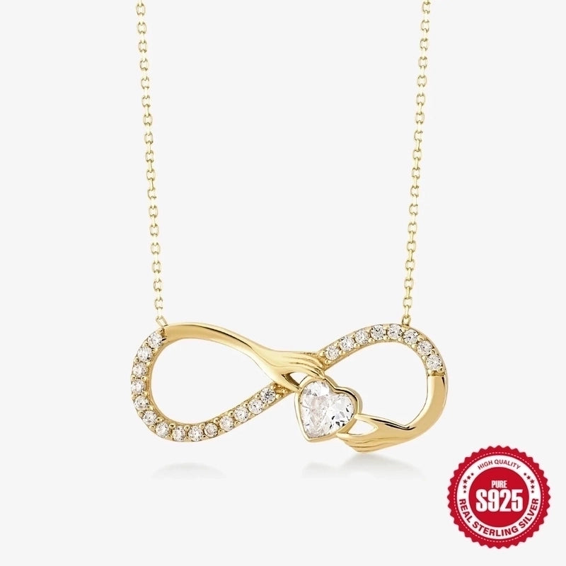 925 Sterling Silver Artificial Gemstones Cable Chain Plating Inlay Heart Shape Pendant Necklace