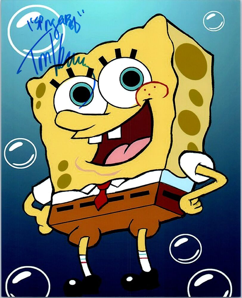 TOM KENNY Signed Autographed SpongeBob SquarePants 8X10 Photo Poster painting A