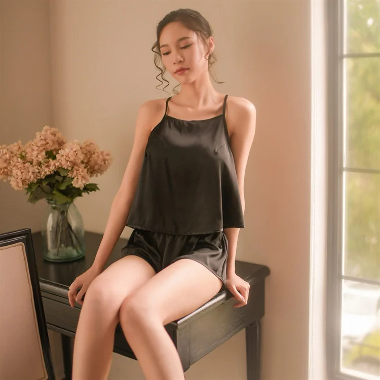 Churchf Explosion Pajamas Simulation Silk Pyjamas Large-Size Home Underwear Pajamas Ebay9066