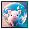 Crystal Ball Zodiac-Pig-11CT Stamped Cross Stitch 40*40cm/15.75*15.75in